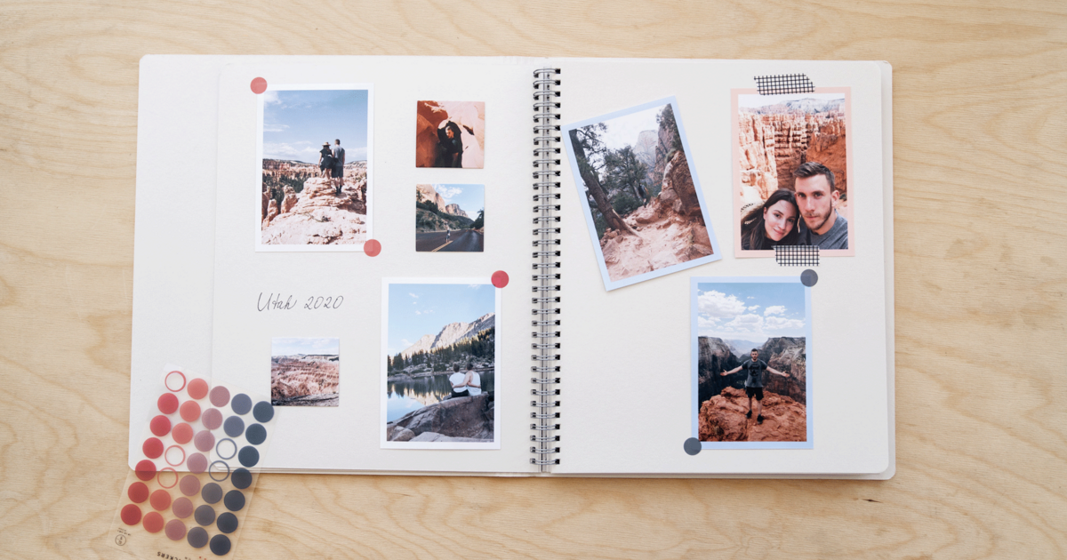 ideias criativas para scrapbook de viagem com fotos