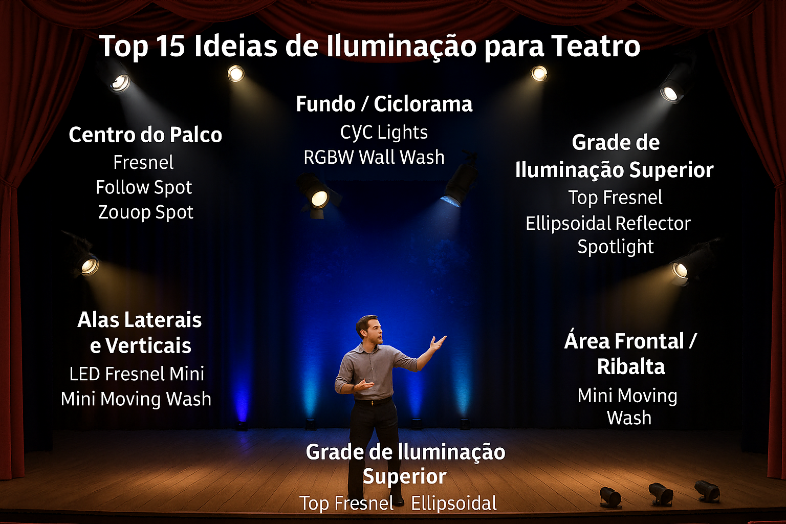 como criar efeitos de teatro de luz negra em casa