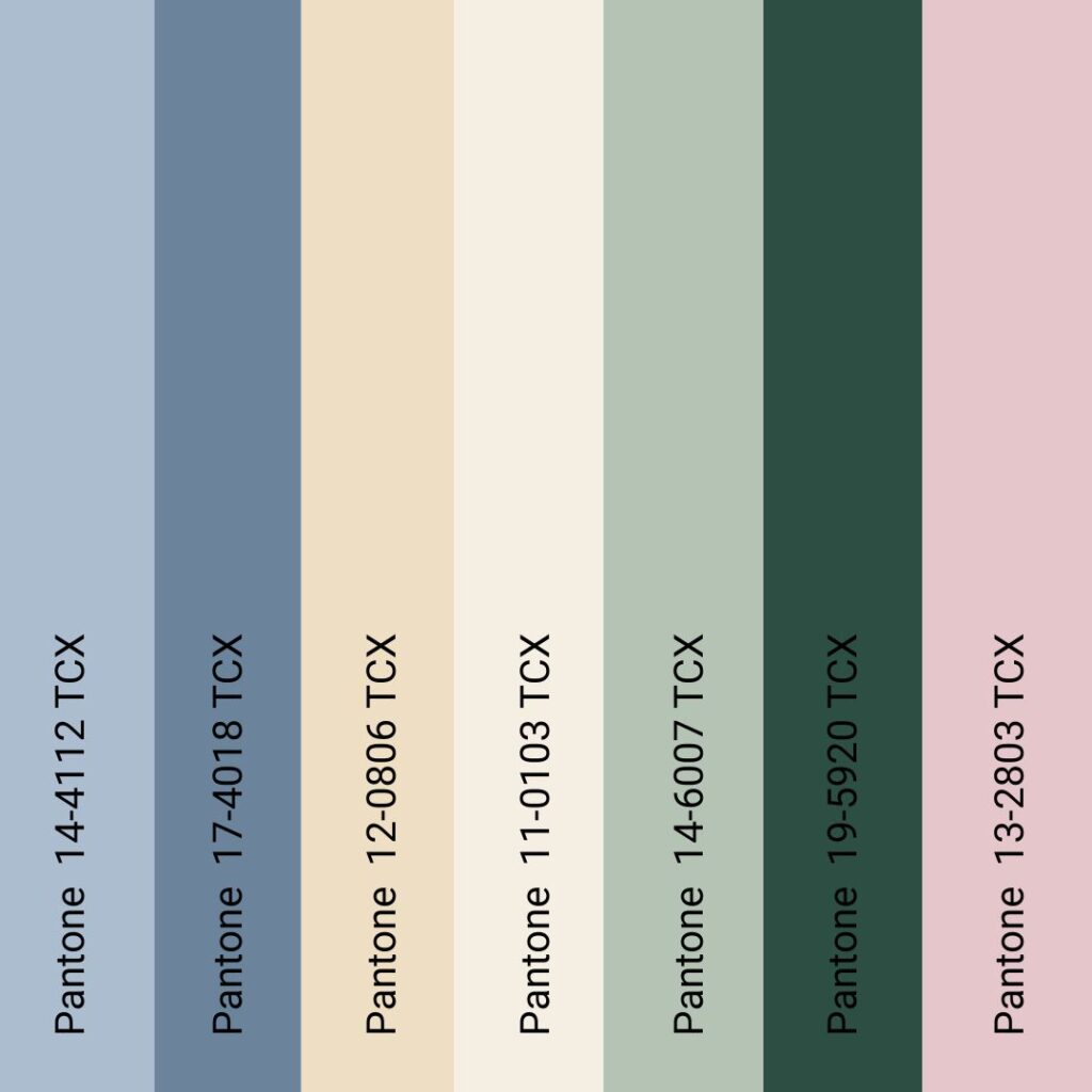 Paletas de cores Pantone para casamentos 2025